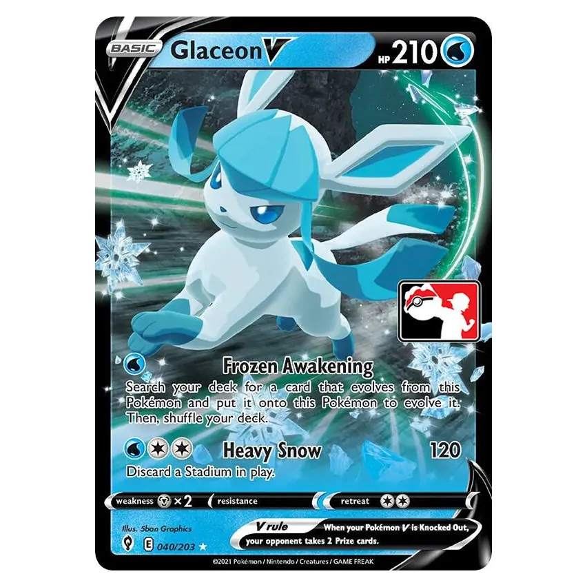 Pokémon Holiday Snowflake Promo Glaceon V 040/203