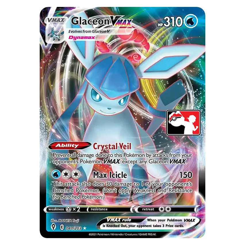 Pokémon Holiday Snowflake Promo Glaceon VMAX 041/203