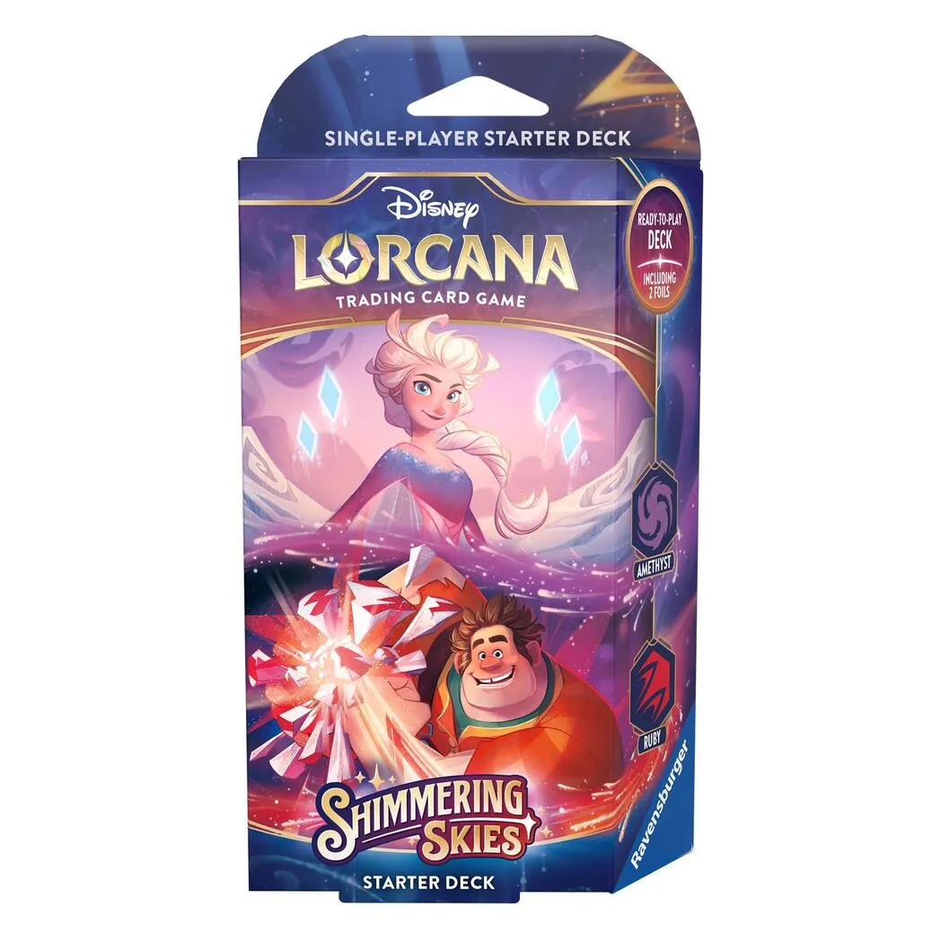Disney Lorcana: Shimmering Skies Starter Deck (Amethyst & Ruby)