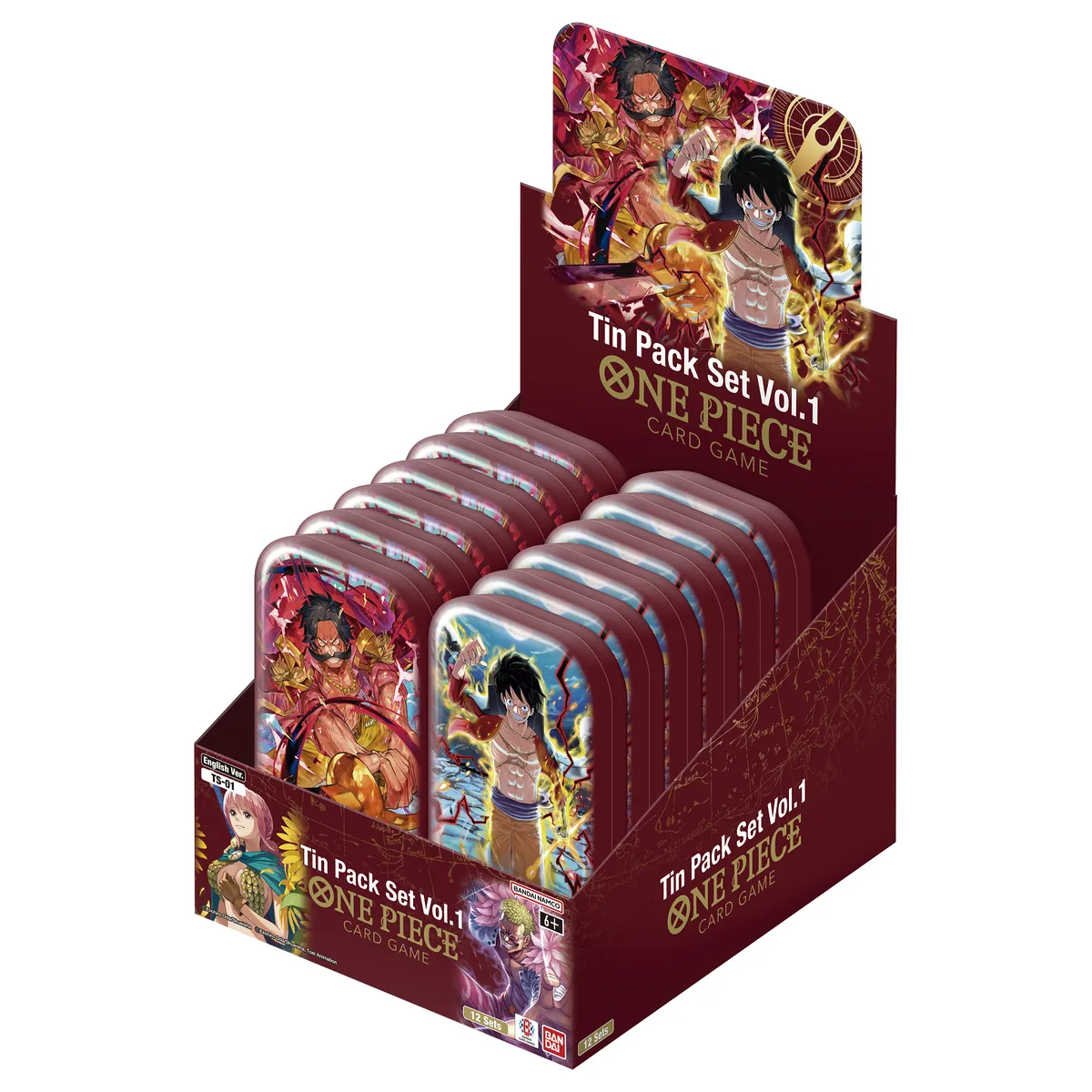 One Piece Card Game TS01 Tin Pack Set Vol 01 (présentoir de 12)