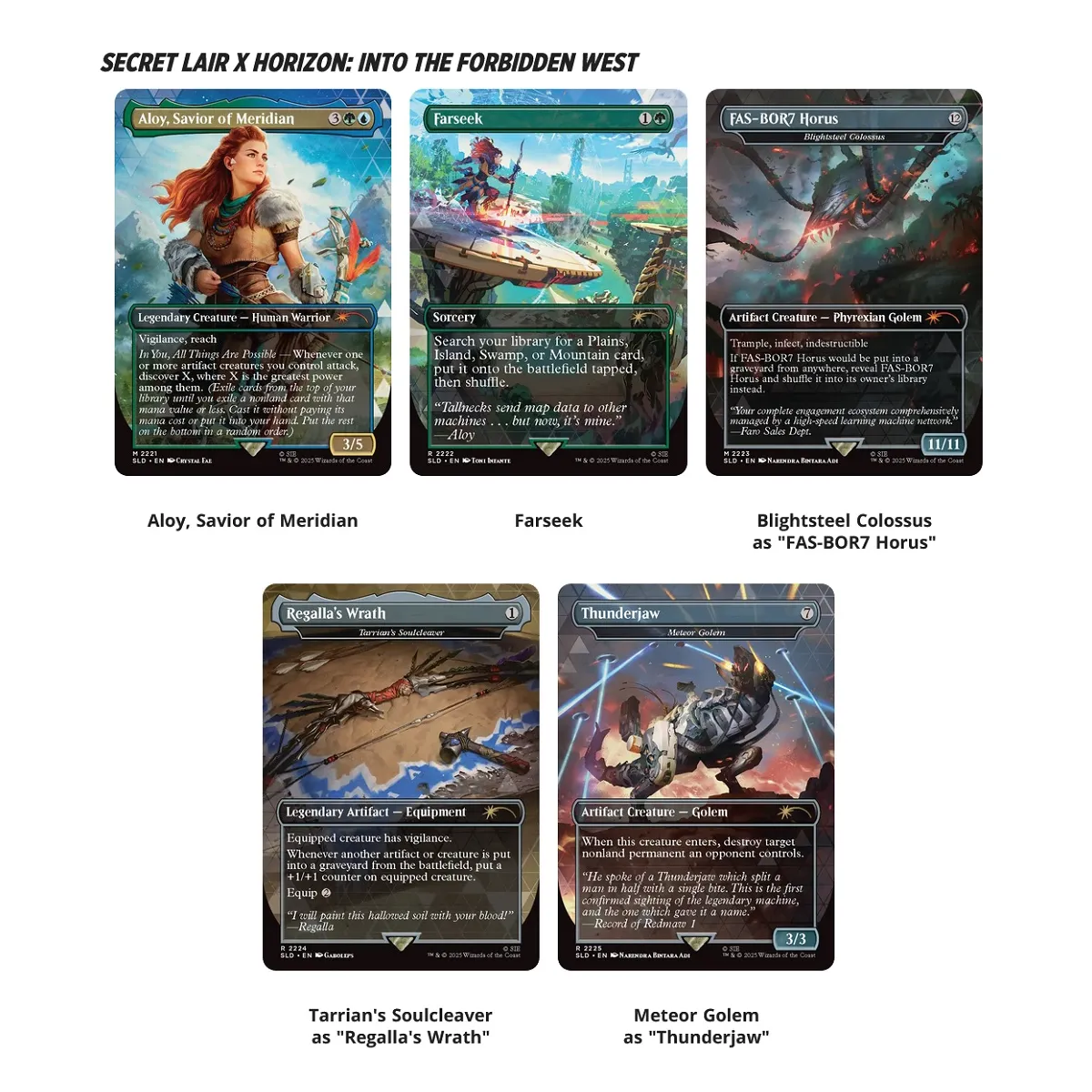 MTG Secret Lair Playstation Super Drop Horizon Zero Dawn: Huntress and the Machines Regular