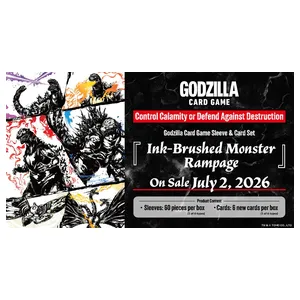 Godzilla Card Game Ink-Brushed Monster Rampage Sleeve & Card Set