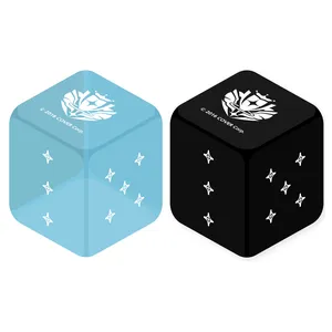 Hololive Card Game Official Dice Set Light Blue/Black (2-Piece Set)